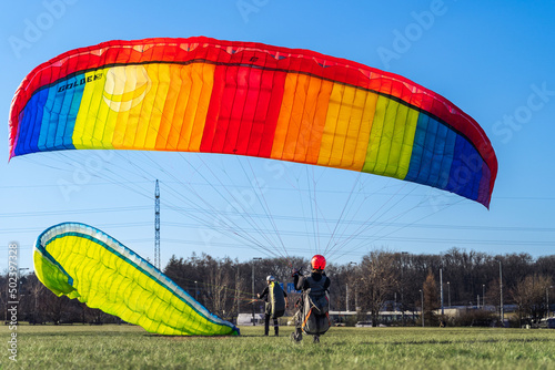 Paragliding training photo