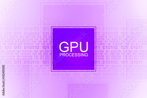2d illustration gpu futuristic background
