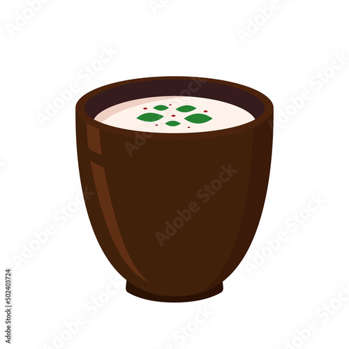 Lassi Indian Drink Hand Drawn Vector. Indian drink.