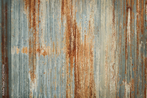 Old zinc wall texture background  rusty on galvanized metal panel sheeting.