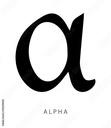 Alpha lowercase symbol photo