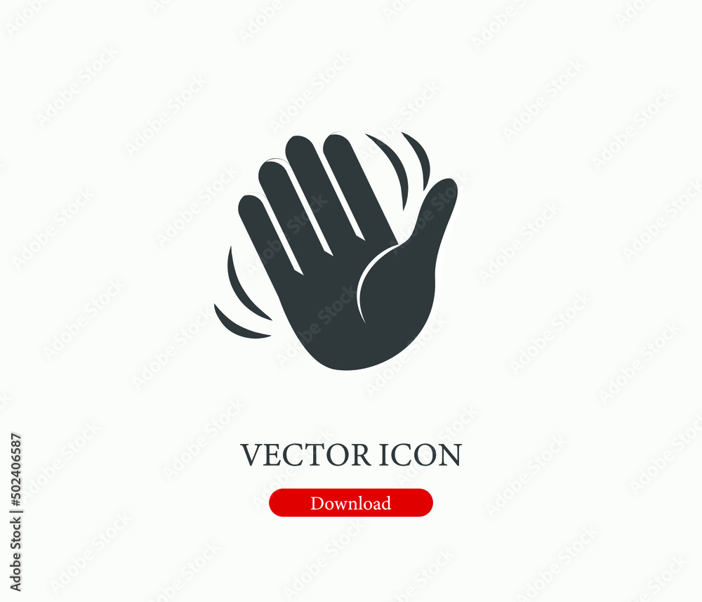 Hand vector icon. Editable stroke. Symbol in Line Art Style for Design, Presentation, Website or Mobile Apps Elements, Logo. Shake symbol illustration. Pixel vector graphics - Vector
