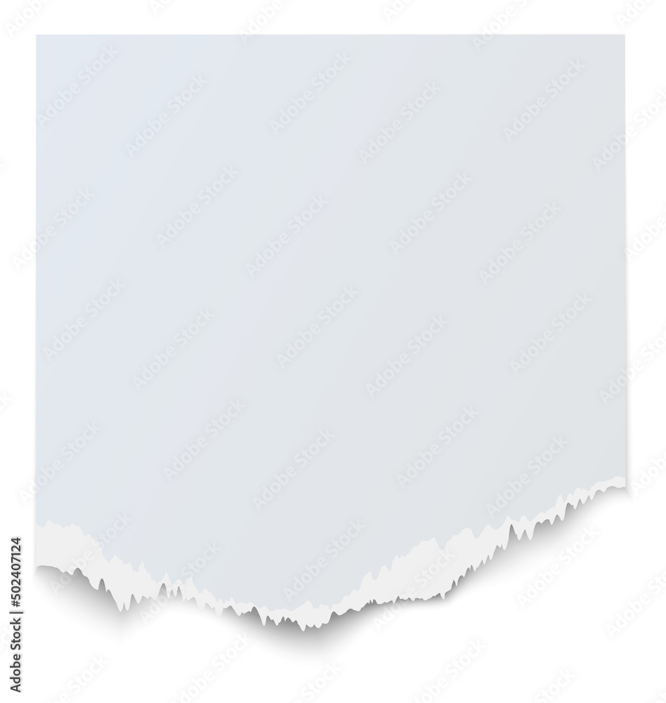 Obraz premium Paper sheet mockup with realistic ripped edge texture