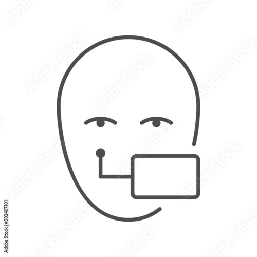 Plastic surgery notice line icon
