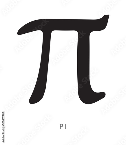 Pi symbol mathematic constant