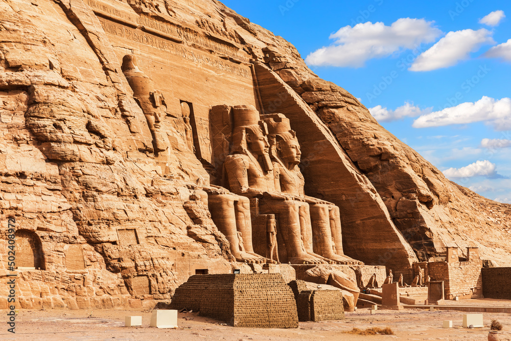 The Great Temple of Ramesses II at Abu Simbel, Egypt