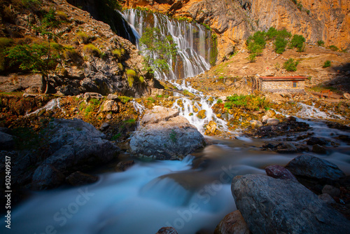 Kapuzbasi Waterfalls, which are a group of waterfalls in the province of Kayseri, fascinate visitor from all over the world. One of the waterfalls is known as the second highest waterfall in the world photo