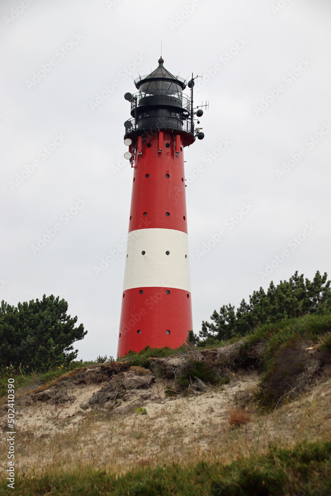 Lighthouse Hörnum (Leuchtturm Hörnum) on the island of Sylt, Schleswig-Holstein, Germany