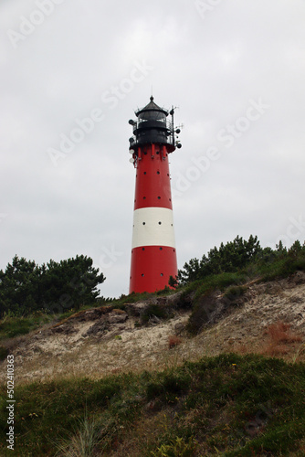 Leuchtturm H  rnum auf Sylt an der Nordsee