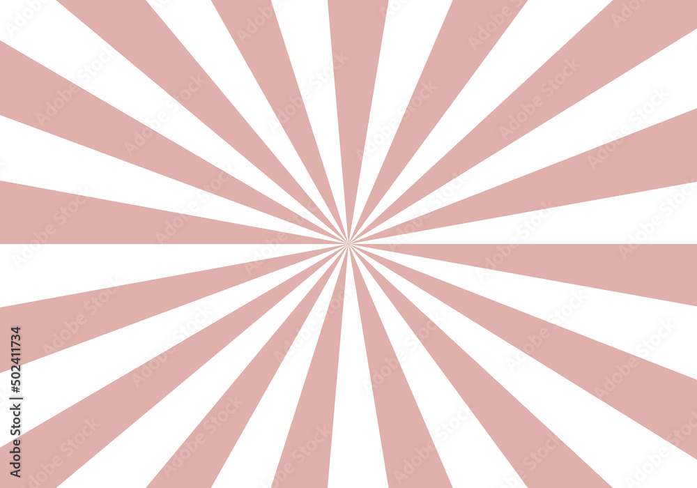 Fototapeta premium White background with pastel sun rays. Abstract summer sun shine. Flat vector illustration