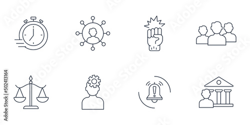 Salience model icons set . Salience model pack symbol vector elements for infographic web