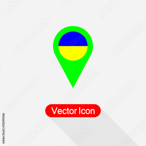 Free Download Map Pin Ukraine Icon, Ukraine Location Icon Vector Illustration Eps10 - GFXLoad