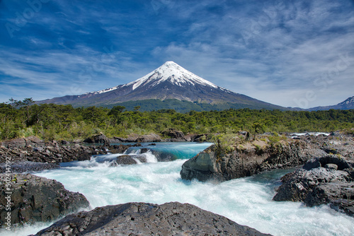 Beautiful shot of an Osorno volcano in the daytime. photo