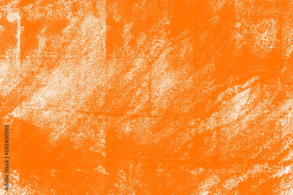 Fondo textura de pinceladas anaranjadas sobre un fondo blanco. Copy space - obrazy, fototapety, plakaty 