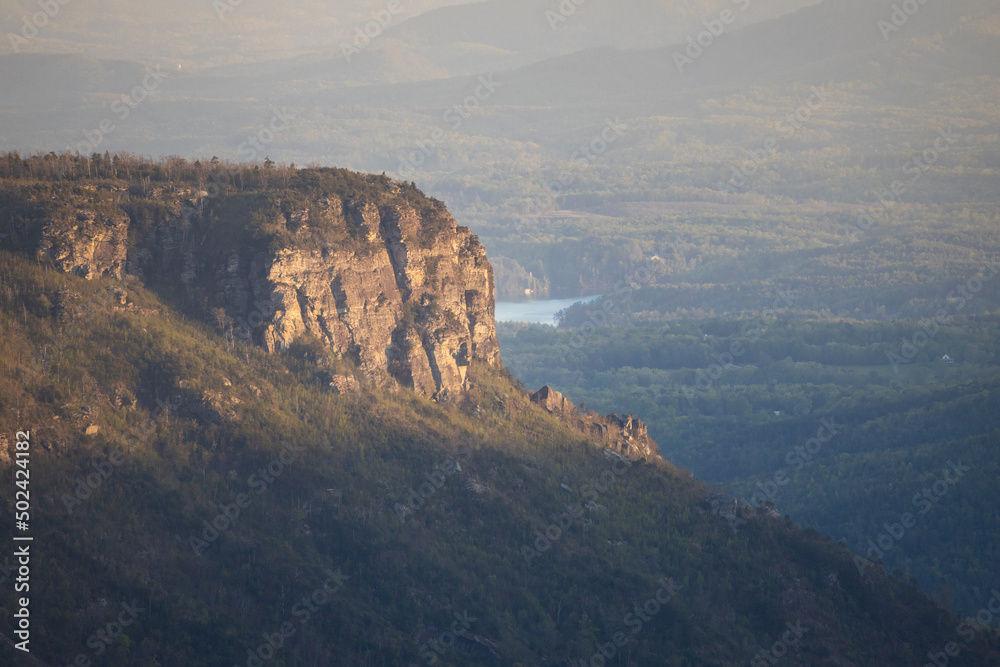 Golden Hour at Shortoff Mountain in the Linville Gorge of Western North Carolina