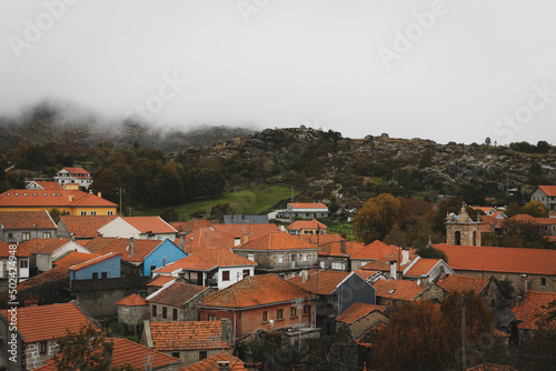 Aerial view of beautiful mountaintop Ronda city in Malaga, Spain
