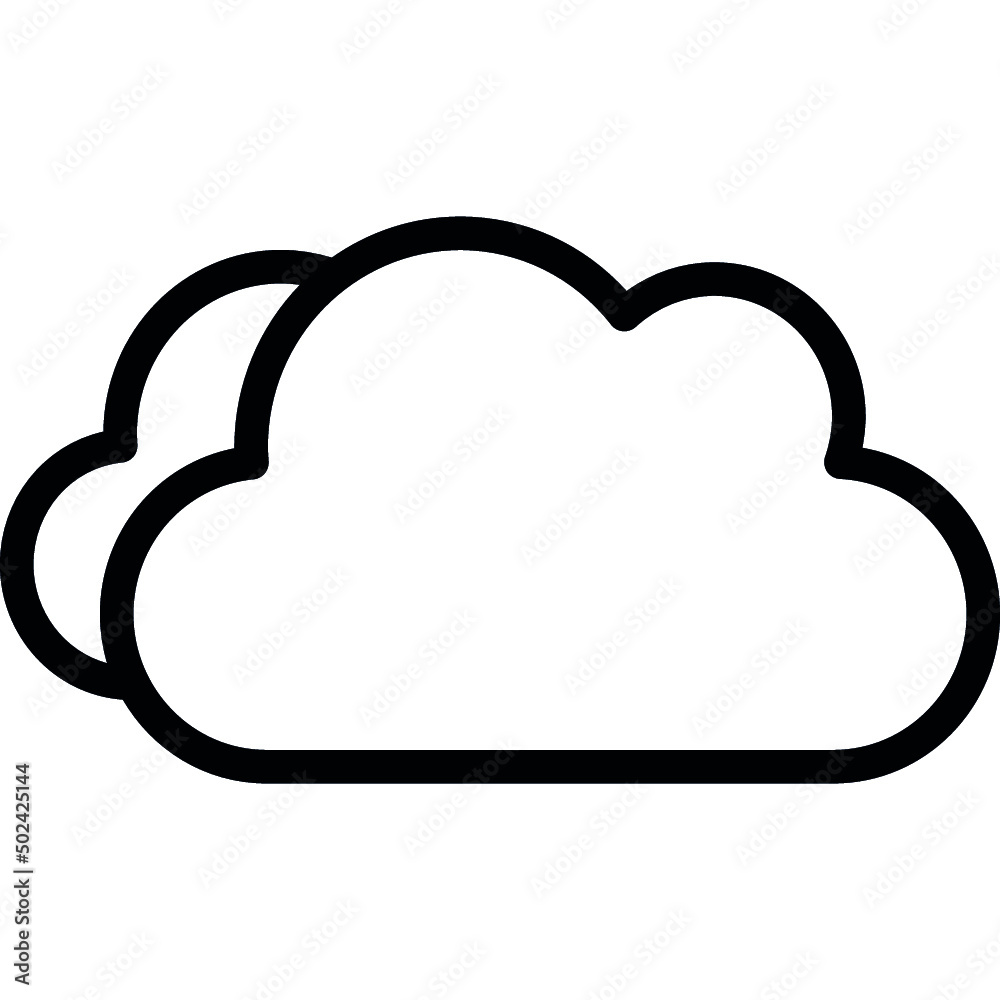 Two Clouds Icon Two Clouds Icon