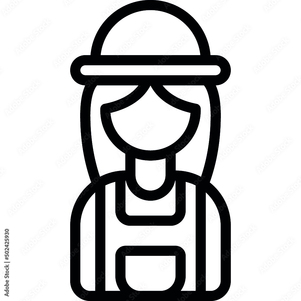 Farmer Woman Icon Farmer Woman Icon