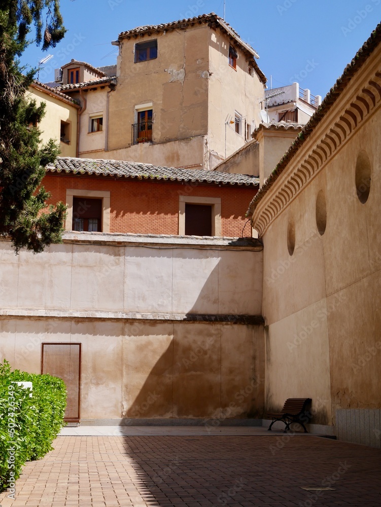 Toledo, Sapin, 13.04.2022. Courtyard of Santa Maria La Blanca Synagogue in the Jewish quarter.