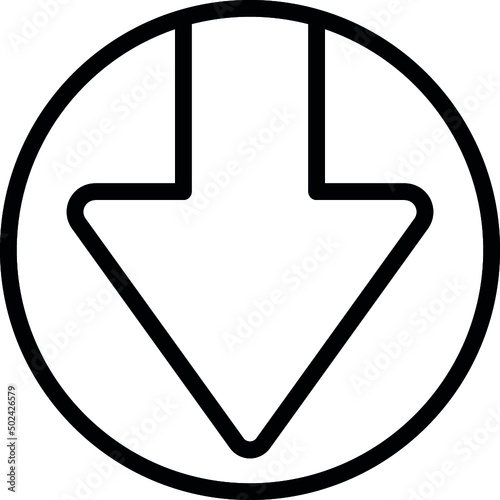Circle Down Arrow Icon