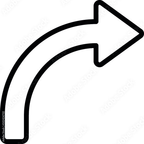 Right Curved Arrow Icon