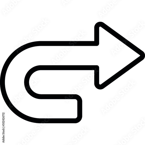 Curved Over Arrow Icon