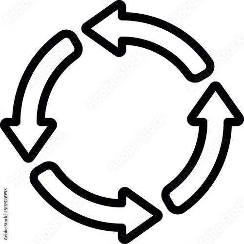 Four Arrow Circle Icon