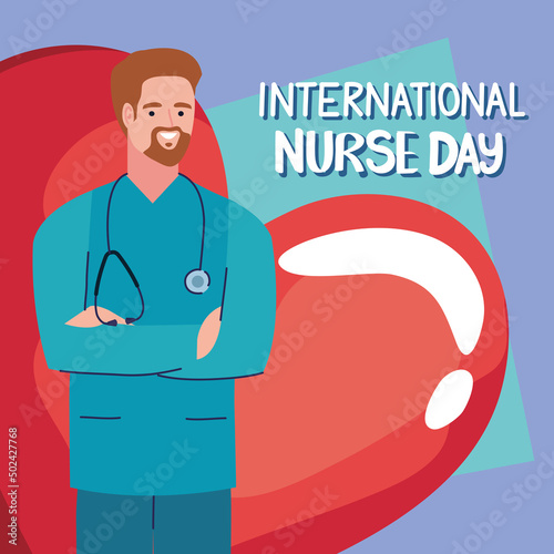 internacional nurse day lettering