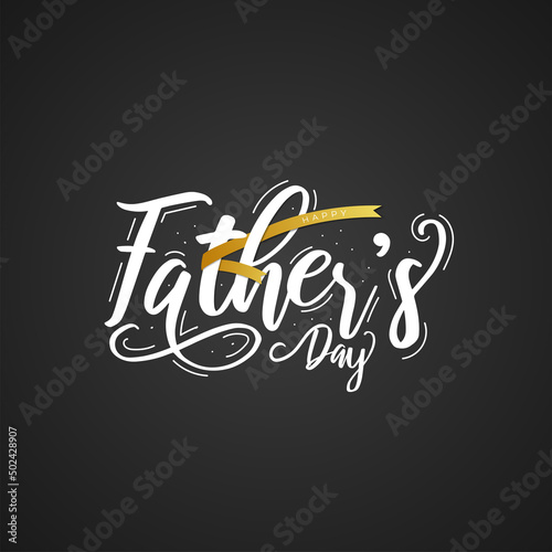 Vector illustration of Happy Father's Day Calligraphy card.