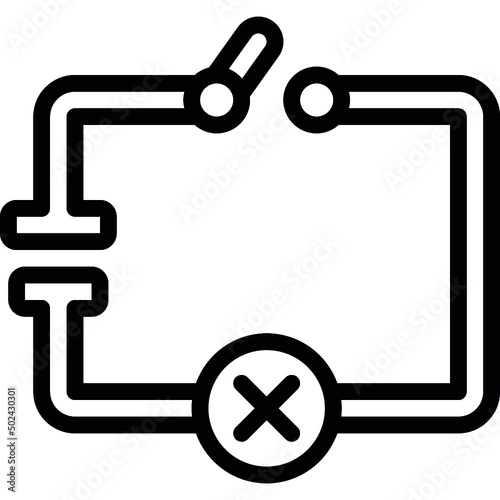 Open Electric Circuit Icon