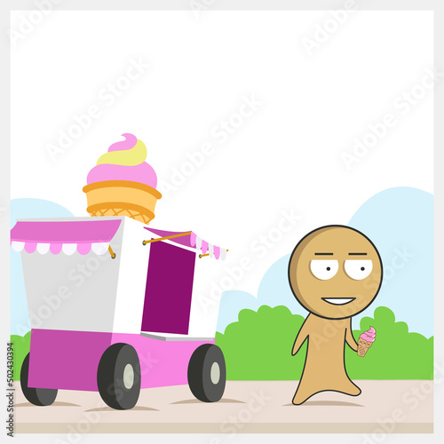 Man with ice cream
