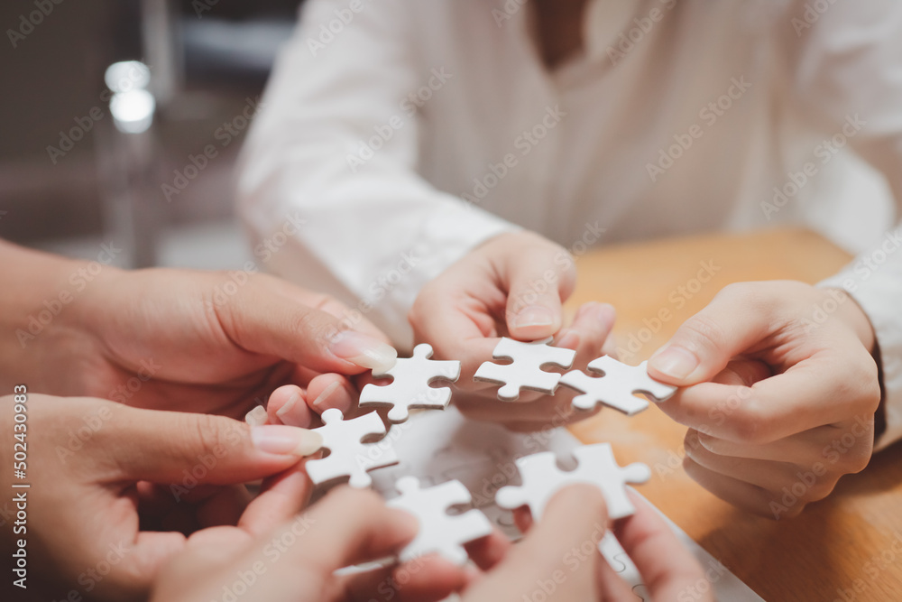 business strategy ideas Business team planning a strategic meeting Assembling jigsaw pieces, using jigsaw puzzles, showing solutions for business people, teamwork.
business strategy ideas Business team planning a strategic meeting Assembling jigsaw pieces, using jigsaw puzzles, showing solutions for business people, teamwork.