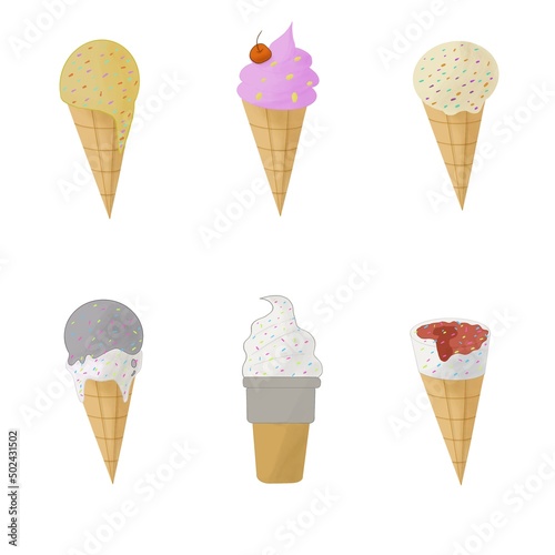 ice cream set in summer
