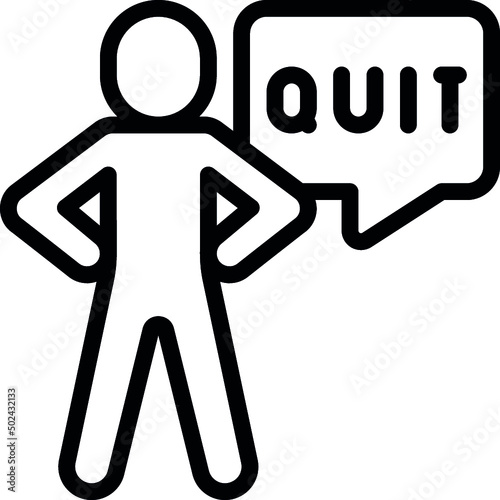 Quit Job Person Icon