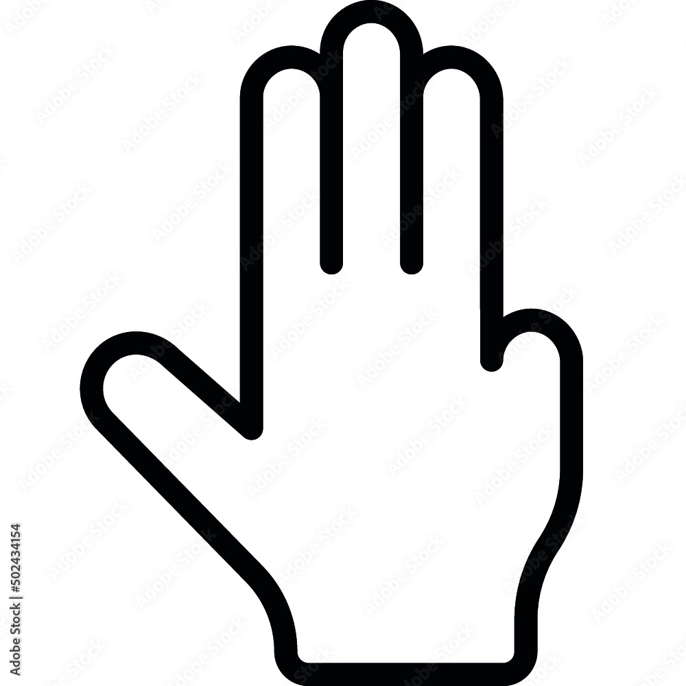 Three Fingers Up Icon Three Fingers Up Icon