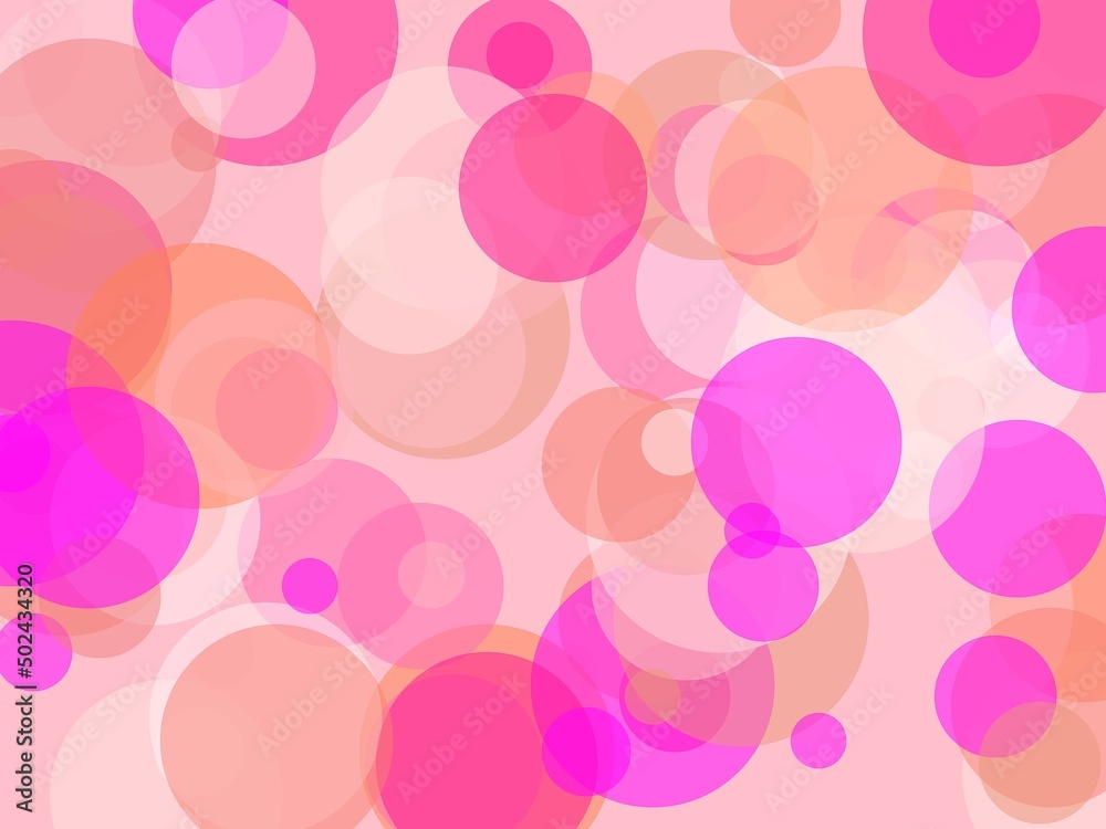 Abstract pink circles with pink background Abstract pink circles with pink background