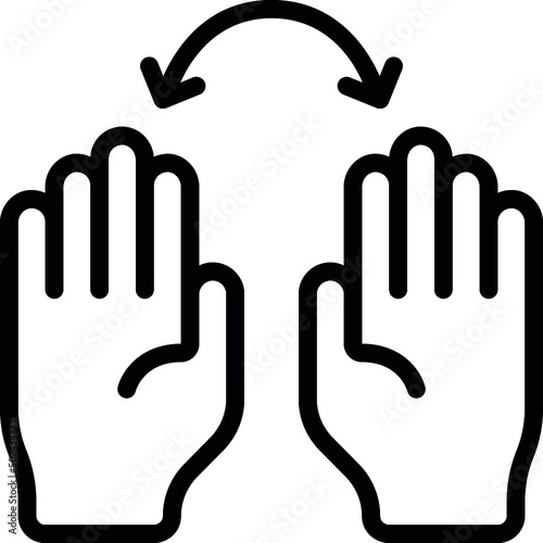 Two Hands Rotate Icon