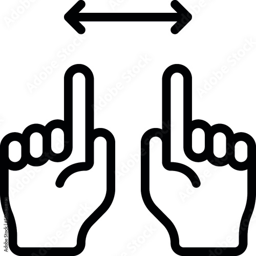 Two Hands Move Outwards Icon