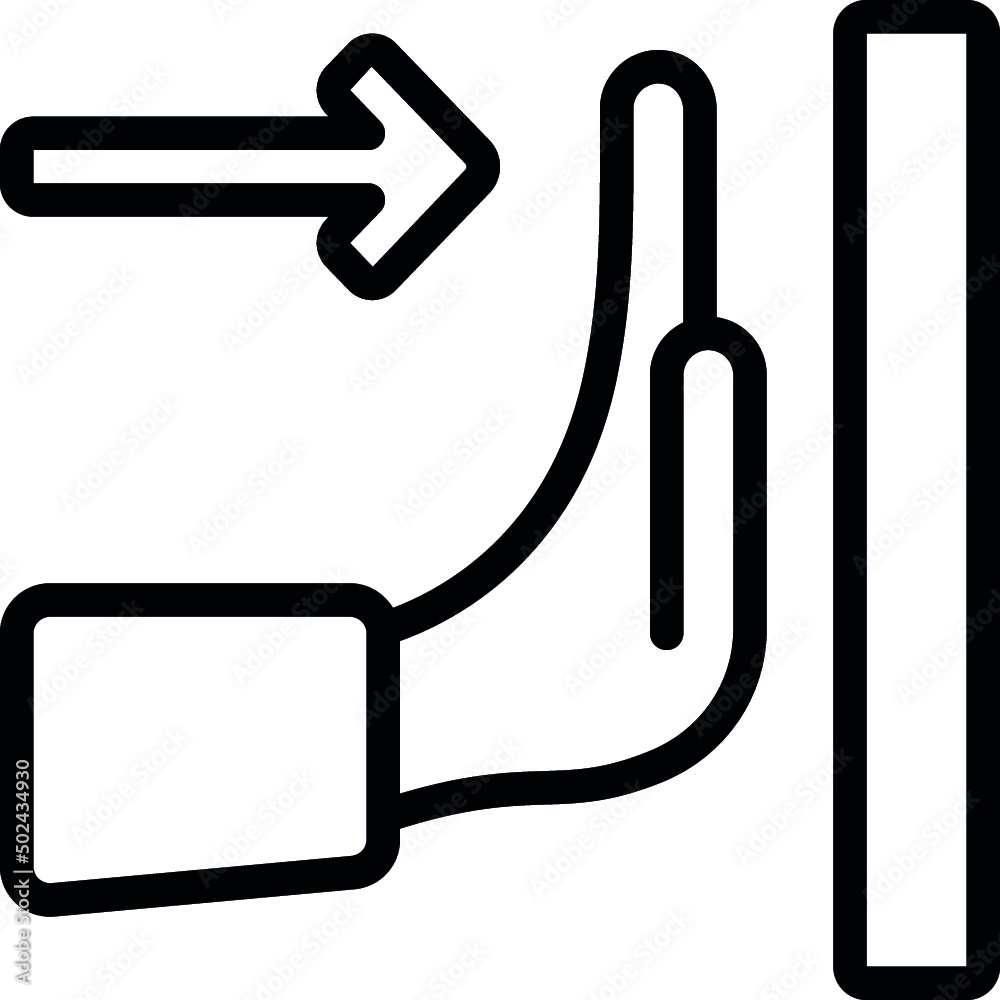 Fototapeta premium Push Door Icon