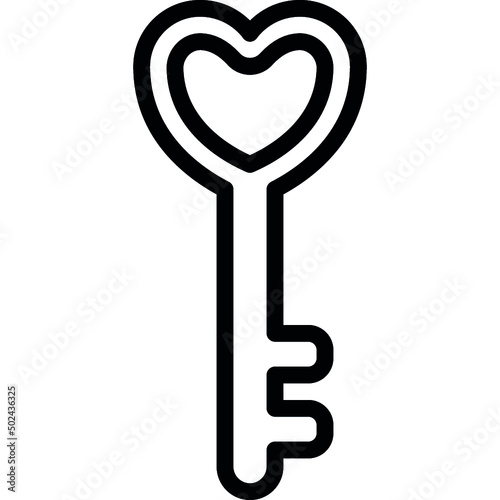 Heart Key Icon