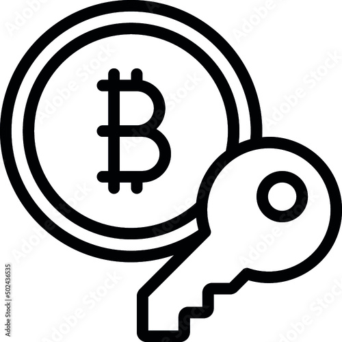 Cryptocurrency Key Icon