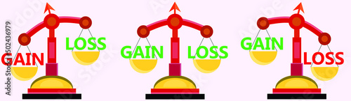 scales measuring gain versus loss.