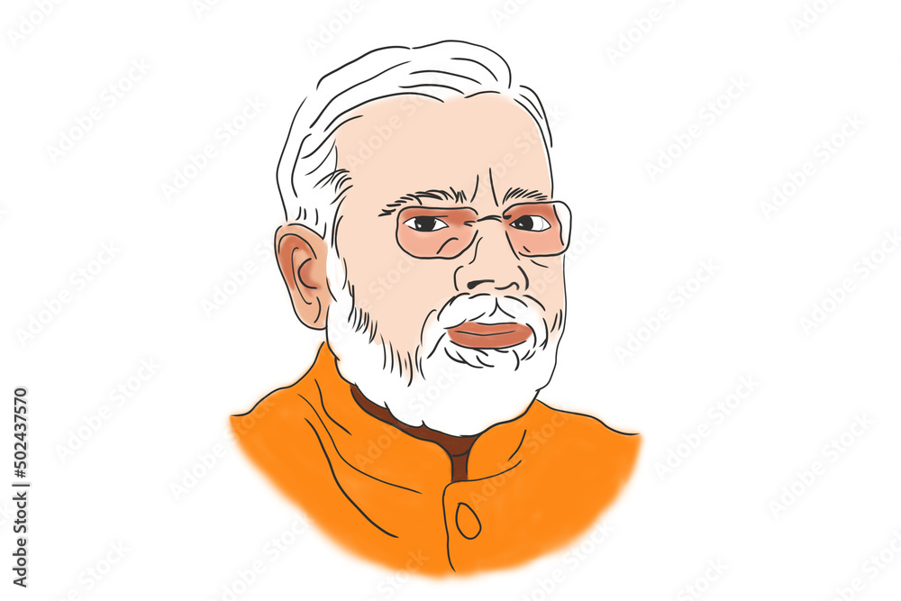 Great Leader Narendra Modi Pride of India Stock Illustration | Adobe Stock