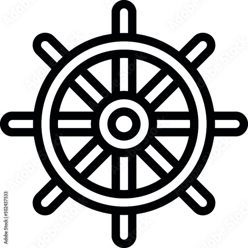 Boat Steering Wheel Icon