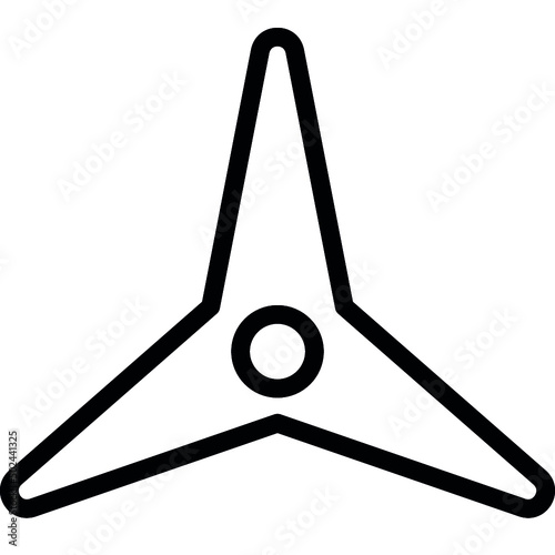 Three Point Throwing Star Icon
