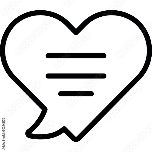 Heart Shaped Message Icon