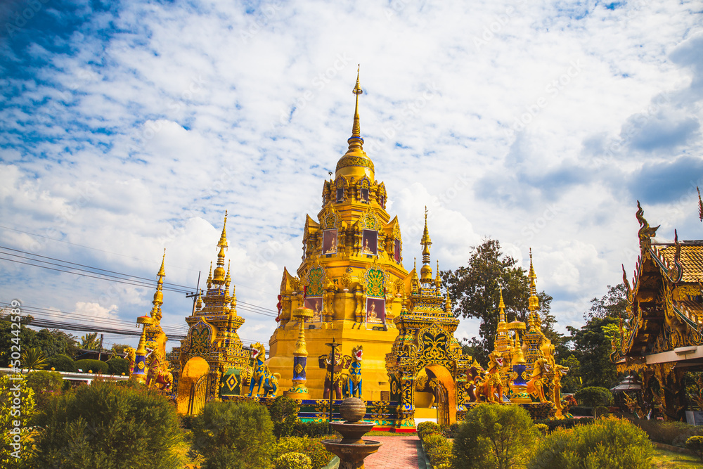 Naklejka premium Wat Phra Nang Din temple in Phayao, Thailand
