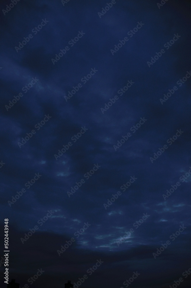 Clouds in the night in France