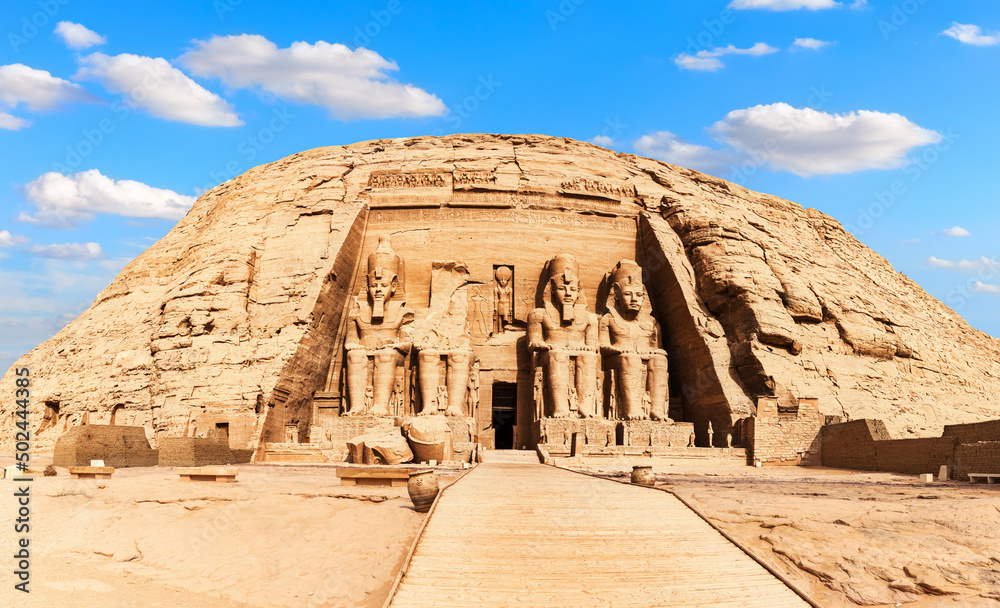 The Great Temple of Ramesses II at Abu Simbel, Egypt