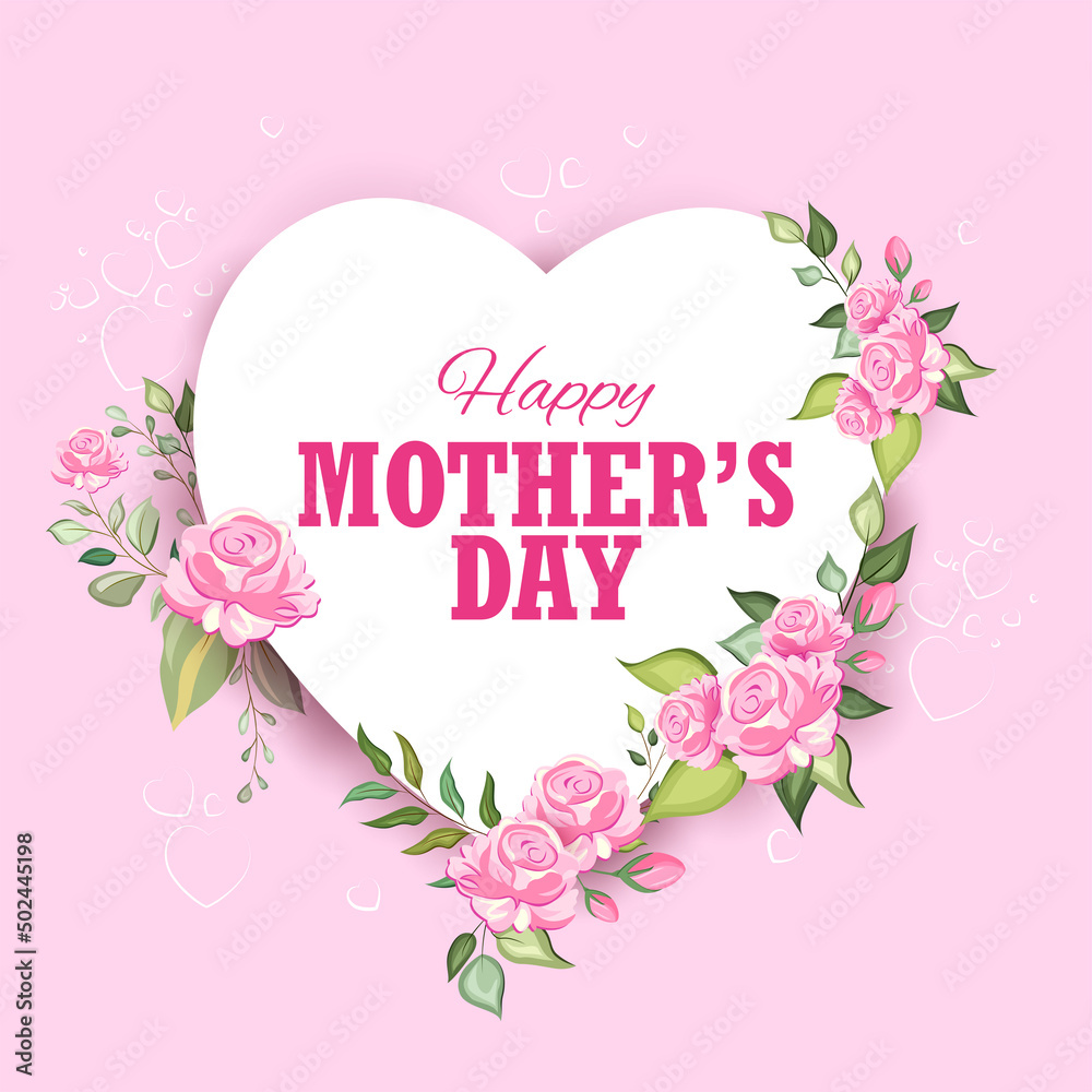 Happy Mother s Day greetings card abstract background